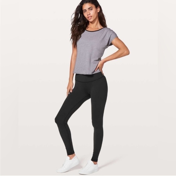 Lululemon Solid Black Wunder Under Hi-Rise Tight Leggings Full Length - Picture 1 of 14